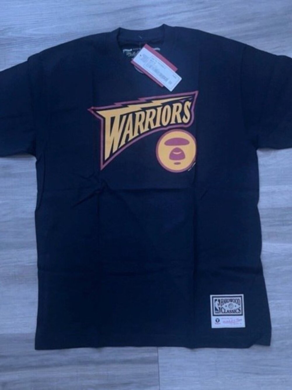 Mitchell & Ness x BAPE Golden State Warriors Graphic T-Shirt Black